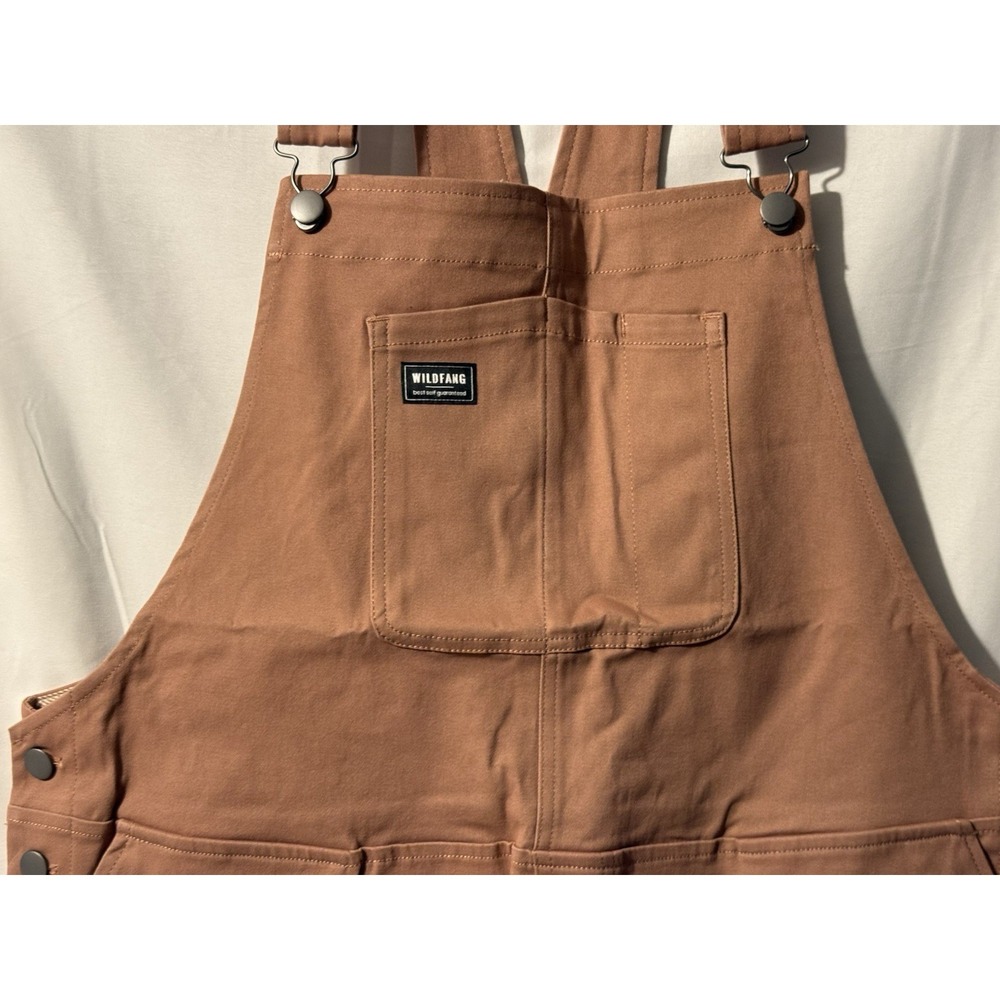 Wildfang Essential Skirtall XL Rose Brown Overall Mini Dress NWT - Picture 3 of 12